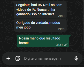 Depoimento positivo sobre o curso 4
